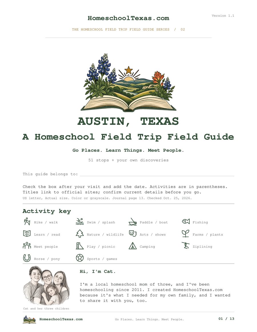 Cover of Austin, Texas: A Homeschool Field Trip Field Guide