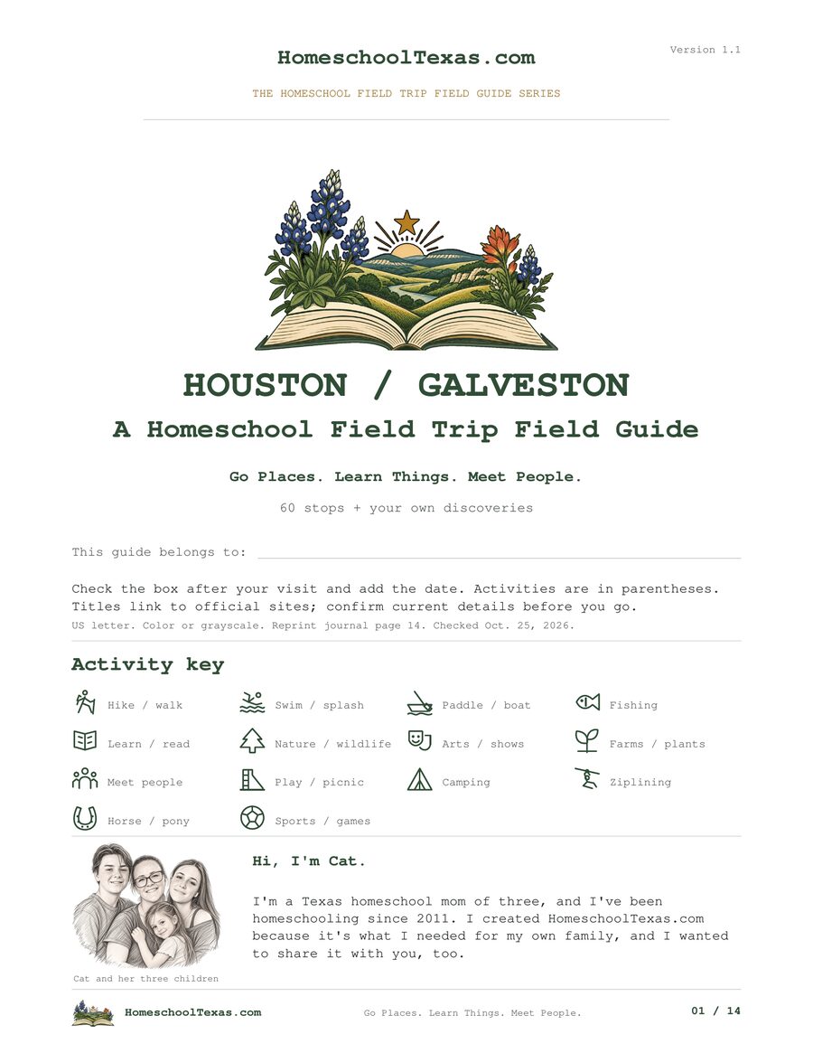 Cover of Houston / Galveston: A Homeschool Field Trip Field Guide
